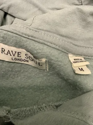 Brave Soul London Medium Sage Green Pullover Hoodie Pockets Long Sleeve Drawstri thumbnail 2