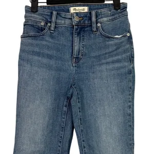 Madewell The Curvy Kick Out Flare Crop Mid Rise Jean Size 25 Oneida Wash Blue thumbnail 3