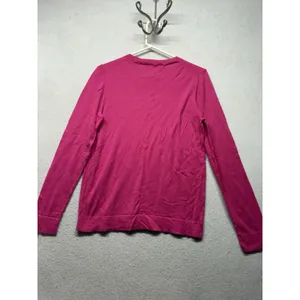 J.CREW Women’s Cotton Teddie Sweater Hot Pink Size Medium 100% Cotton thumbnail 4