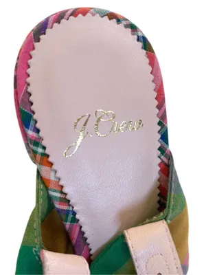 Like New J. Crew Twisted Knot Penny Sandals Plaid Size 5 thumbnail 4