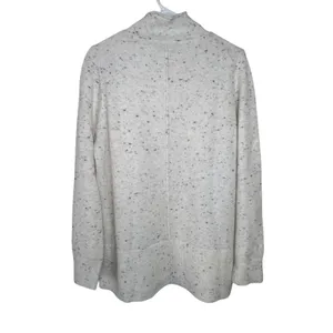 LOFT Mock Neck Flecked Confetti Sweater Womens Large Cream Cozy Pullover NWT thumbnail 2