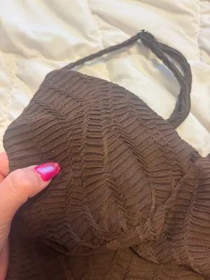 & Other Stories brown mini dress thumbnail 3