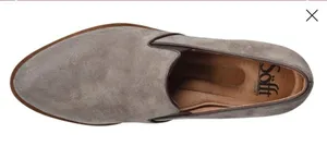 Sofft Velina Heeled Loafers Booties Grey Suede Size 7 NEW thumbnail 6