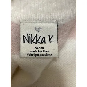 Nikka K Women's Stripe Collared Long Sleeve Button Polo Sweatshirt Sweater Top M thumbnail 5