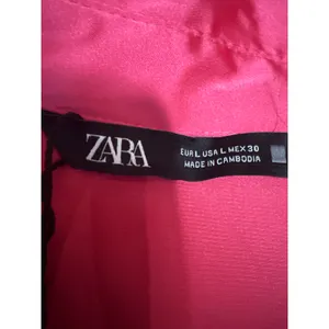 NEW Zara Women's Pink Silk Satin Long Sleeve Button Down Blouse Shirt Top Size L thumbnail 3