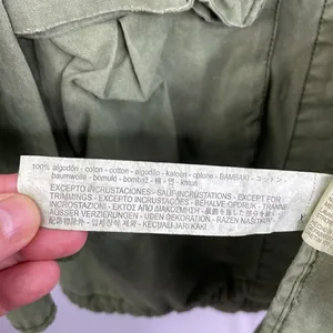ZARA Oversized Rivet Roll Sleeve Utility Jacket Size X Small Green thumbnail 15