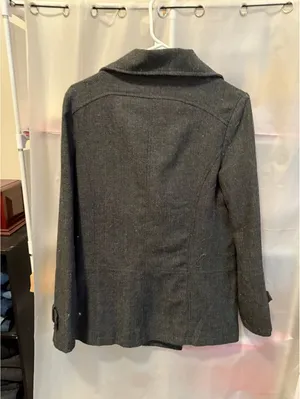 Lira Women's Gray Wool Blend Pea Coat Size S thumbnail 2