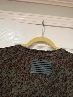 NWOT Free People We The Free Size XS Floral Stripe Henley Top Long Sleeve Boho thumbnail 11