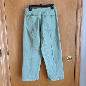 Madewell‎ The Emmett Wide-Leg Crop Pant: Welt Pocket Edition 30 X 27 Pistachio thumbnail 3