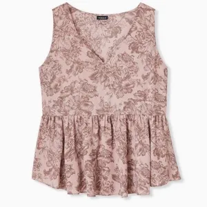 Torrid floral print peplum Georgette midi tank size 1X thumbnail 1