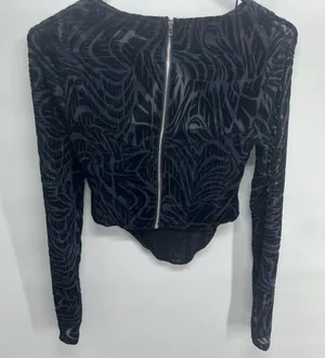 Stylish Black Patterned‎ Women's Top Size undefined thumbnail 1