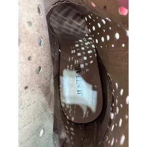 JustFab Women's 8 Taupe Booties Perforated Block Heel Ankle‎ Boots thumbnail 8