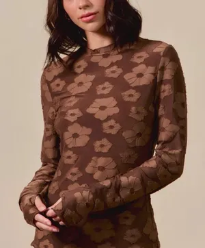 SO ME Stretched Jacquard Casual Tops‎ with Thumb Opening thumbnail 1