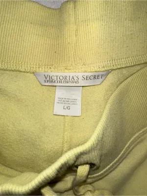 VTG Victoria's Secret Supermodel Essentials Bling Angel Wings Sweat Set Yellow L thumbnail 12