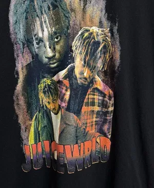 Next Level Apparel Juice Wrld T Shirt Black Short Sleeve Size Small 100% Cotton thumbnail 2