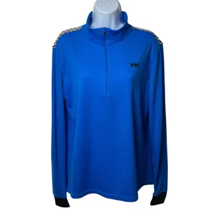Helly Hansen Blue Lightweight Holiday Outdoors‎ Ski Snow Quarter Zip Women's L thumbnail 2
