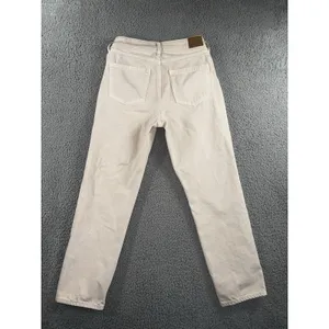 American Eagle Jeans Women‎ 4 Mom Straight Leg Cream Minimalist Academia Neutral thumbnail 2