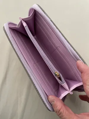 Kuromi Zipper Long Wallet Purple thumbnail 3