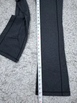Lululemon Sequence Pants Luon Bootcut Black Gray Back Pockets Women's size 8 thumbnail 4