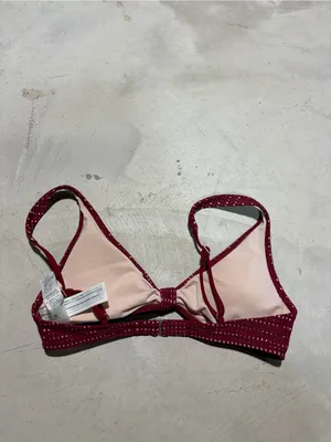 Abercrombie & fitch Burgundy Knot-Front bikini swim top XS thumbnail 4