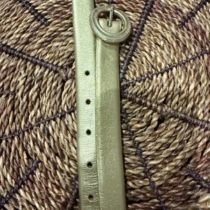 Lauren Ralph Lauren Gold Shimmer Leather Belt L Western‎ Glam 42” thumbnail 7