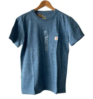 Carhartt Women’s Original Fit Basic Blue Crewneck T-Shirt Small (4/6) NWT thumbnail 1