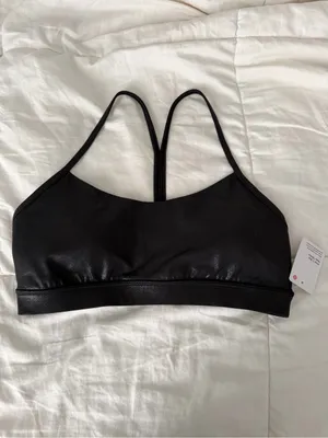 lululemon athletica Black Shimmer Strappy Sports Bra thumbnail 3