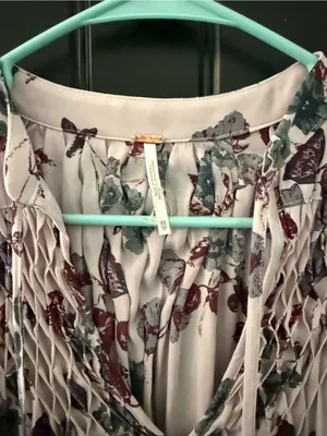 Free People XS Floral Boho Tunic Top thumbnail 4