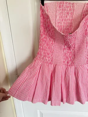Anthropologie Celandine Strapless Drop Waist Mini Romper thumbnail 9