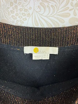 BODEN Mabel Boat Copper Sparkle Wool Relaxed Fit Lightweight Sweater - Size - 4 thumbnail 5