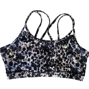GAIAM SPORTS BRA Black Blue Purple Cheetah Print thumbnail 1