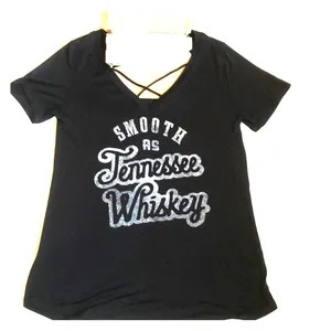 NWOT Lyric Culture Smooth As Tennessee Whiskey Concert t-shirt Black size S thumbnail 1
