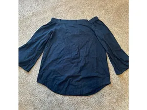 Free People Black Off Shoulder Blouse Extra Small thumbnail 3