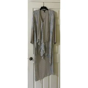BCBG MaxAzria Kyndal XXS High-Low Maxi Dress Tapestry Long Sleeve Designer Boho thumbnail 10