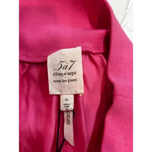 NWT NEW Cinq a Sept 5 a 7 Giles Pants Neon Pink XL MSRP $265 thumbnail 3
