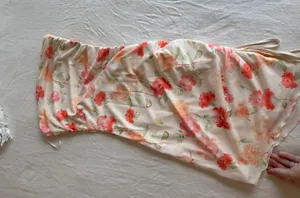 Floral Dress Strapless Multi thumbnail 1