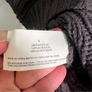 Nine‎ West Jeans Women's Size Small Turtleneck Sweater Dark Gray Cableknit thumbnail 9