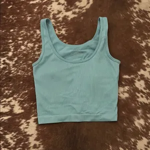 Blue Fitted Crop Tank Top Size L thumbnail 1