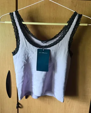 Brandy Melville Tank Top Purple Crop thumbnail 1