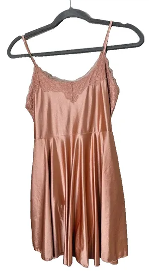 Free People FP Movement‎ Satin Lace Top S Bodysuit Babydoll Ballerina Coquette thumbnail 1
