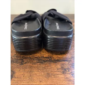Donald‎ Pliner FOLLEY Slide Sandals Knotted Platform Shoes Black Size 8.5 thumbnail 4