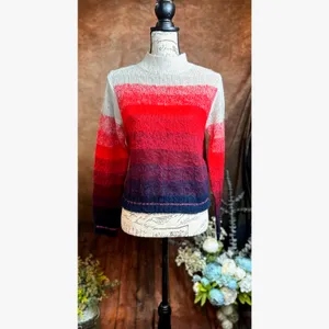 Red Ombre Long Sleeve Mock Neck Soft American Eagle Outfitters Sweater size M thumbnail 9