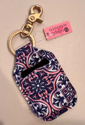 Simply Southern | Damask, key FOB, sanitizer, key chain. thumbnail 1