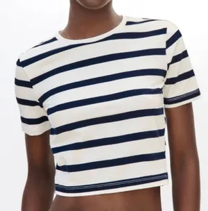 ZARA Striped Top thumbnail 1