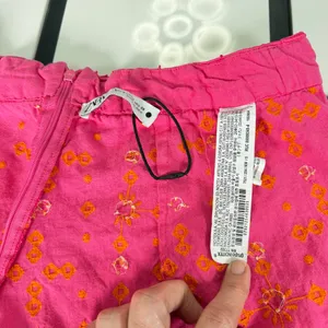 ✨ ZARA Fuchsia Pink Mirror Embroidered Shorts - Boho Festival High-Waisted Size S thumbnail 10
