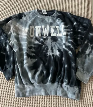 Barstool Sports black and grey tie-dye crewneck sweatshirt #tie-dye #loungewear thumbnail 1