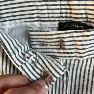Adrianna Papell Women's 10 Straight Leg‎ Pinstripe Dark Grey/White Work Pants thumbnail 8