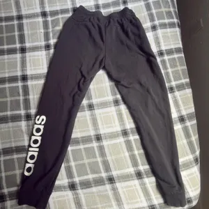 Adidas black joggers with white logo detail. size‎ M thumbnail 5
