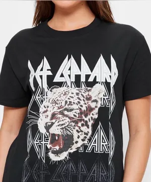 Def Leppard Black Short Sleeve Band T-Shirt thumbnail 1