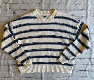 American Eagle Women's Knit Sweater Pullover Nautical Preppy Classic Stripe XS thumbnail 1